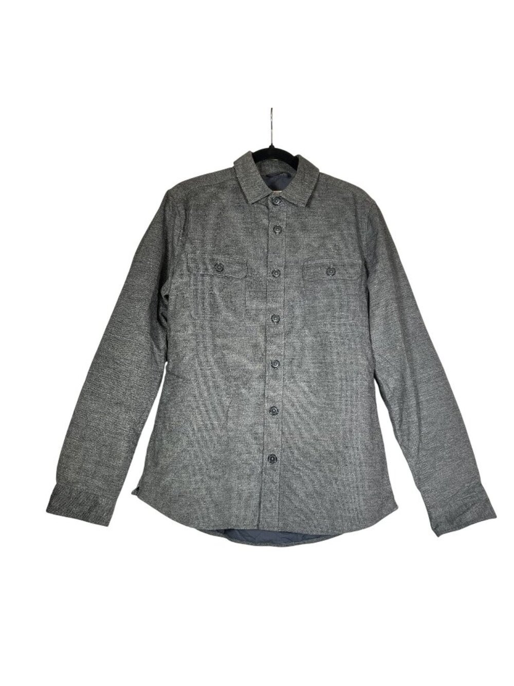 Frank & Oak Men’s Medium Gray Quilted Lined Shirt Jacket Shacket